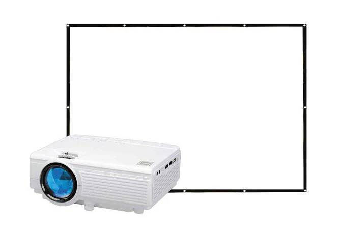 Projector 480p LED for home theater with screen